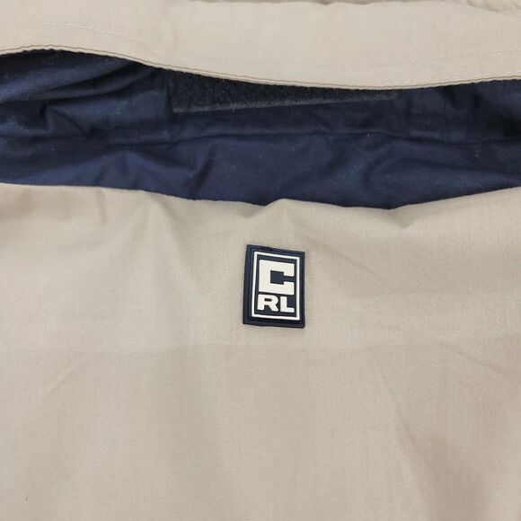 Chaps Ralph Lauren Jacket Mens XL Tan Packable Hood Vintage 90s Classic Logo - Picture 4 of 16